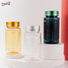 PET130ML保健品瓶塑料瓶 透明金属盖胶囊瓶可定制小瓶子