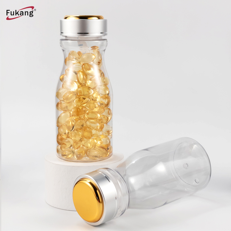 厂家批发200ml透明保健品塑料瓶 棒球形胶囊瓶 塑料包装瓶 钙片瓶