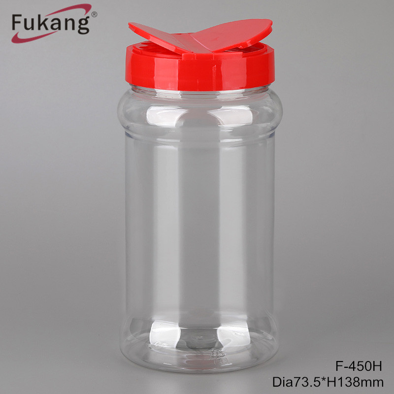 450ml圓形塑料調味罐，用于黑胡椒粉