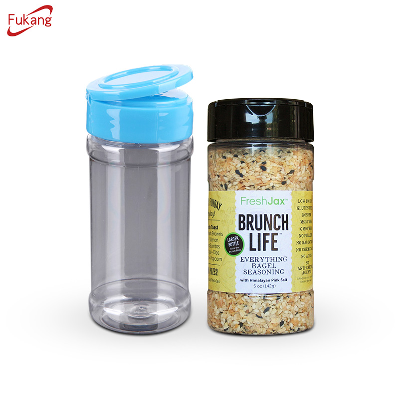 鹽胡椒瓶，100ml透明寵物塑料烹飪鹽罐