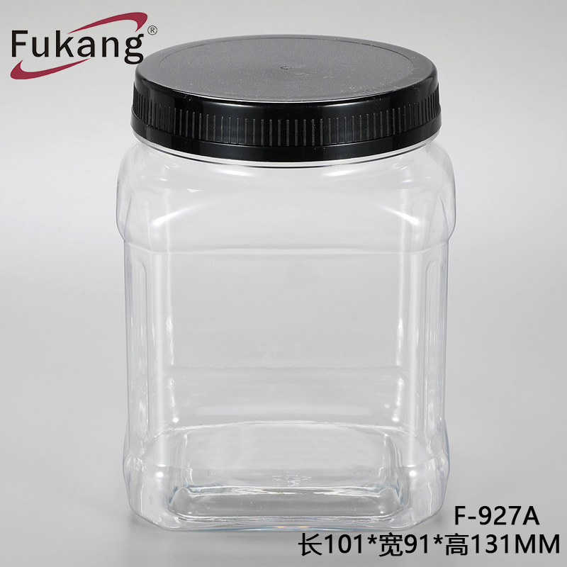 東莞廠家直供500克堅果罐 透明pet廣口塑料瓶 方形食品瓶