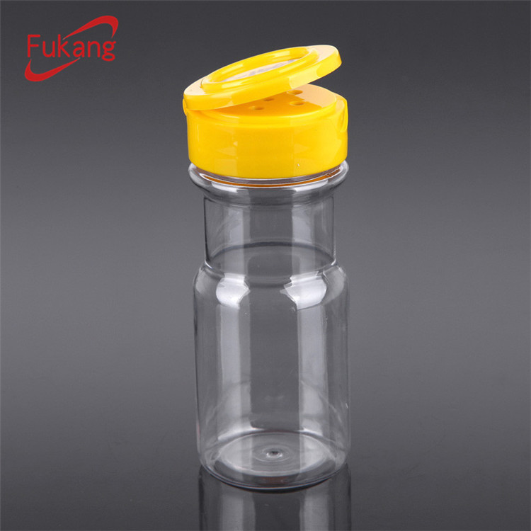 鹽胡椒瓶，100ml透明寵物塑料烹飪鹽罐