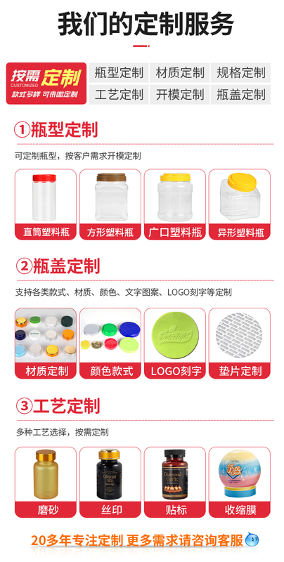 900毫升圓形食品塑料瓶
