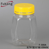 850ml糖果塑料罐 六边形罐子 2斤装蜂蜜罐子 可做不透光瓶子