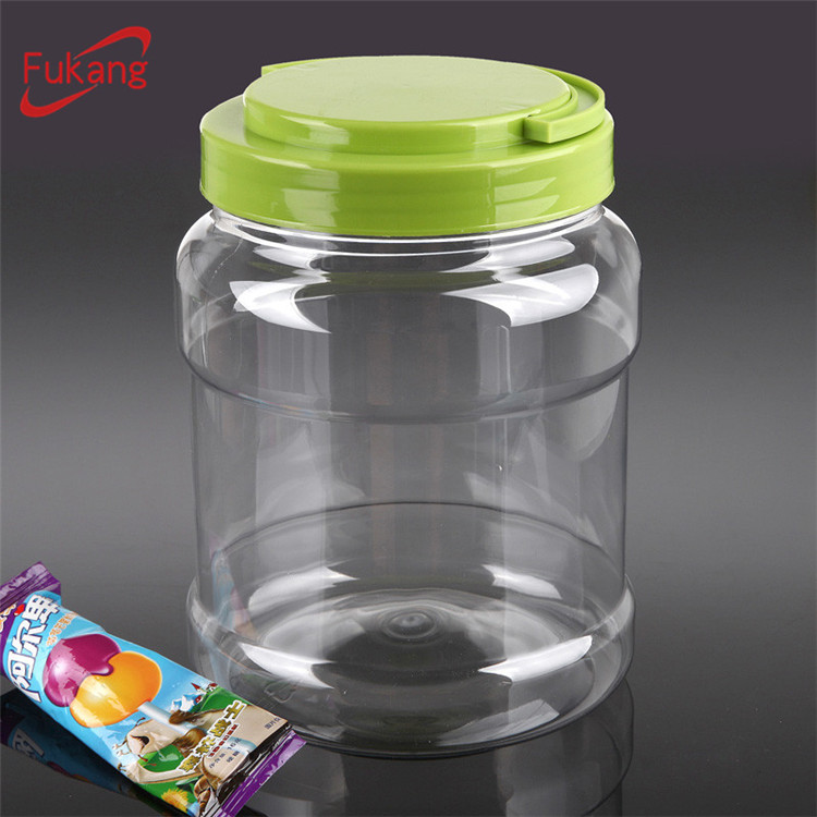 1加仑容器塑料，大号透明塑料饼干罐