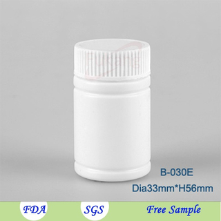 小30ml HDPE帶蓋空塑料藥品包裝瓶