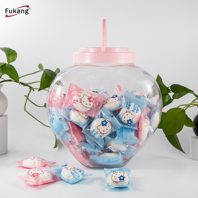 厂家直供5000ml糖果塑料罐 心形玩具包装罐 数据线包装罐子 pet透明瓶