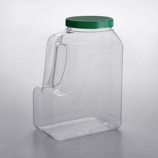 半加仑透明塑料水壶，带捏手