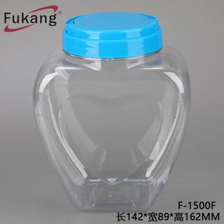 1500ml心形瓶 配提手蓋數據線瓶 透明pet瓶子 