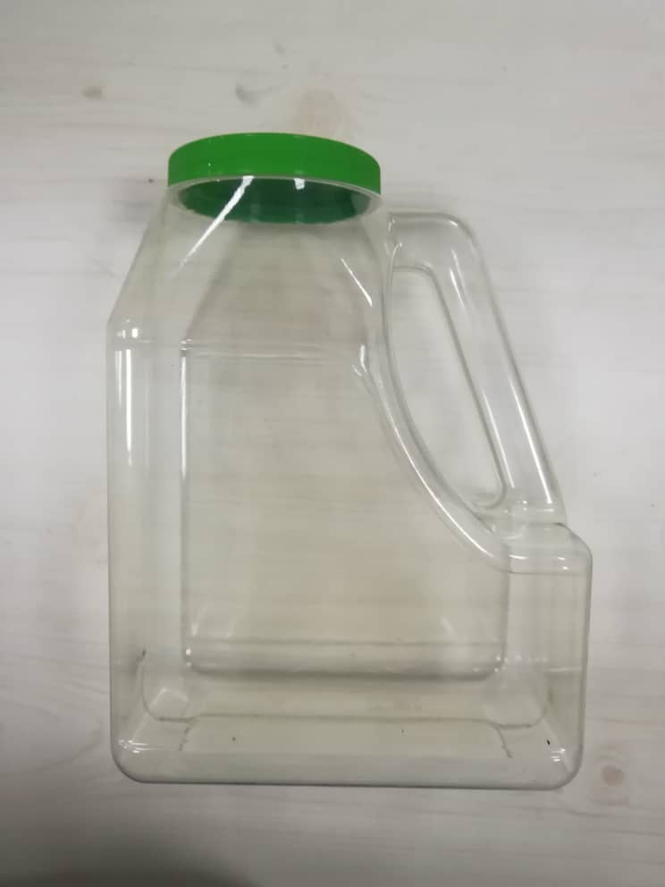 5磅塑料PVC香料瓶，带绿色盖子