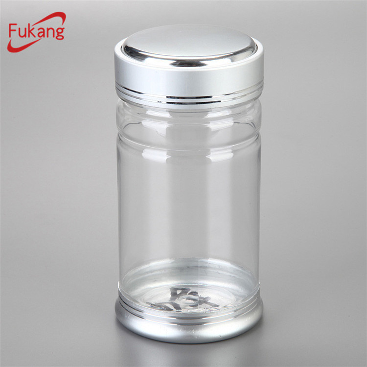 200ml波士頓圓形鋁蓋透明PET塑料藥罐批發