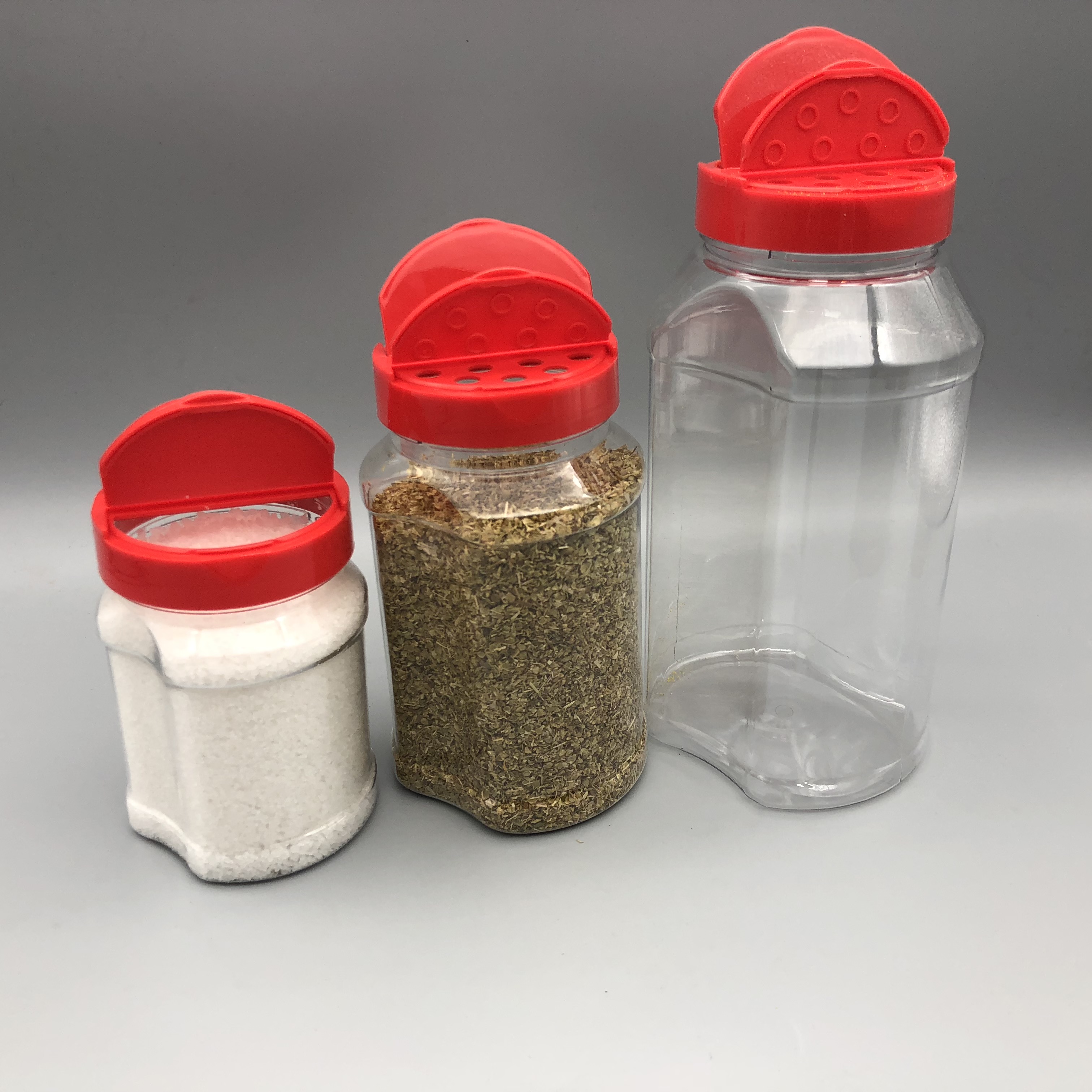 FDA認證300ml 900ml 500ml塑料家用調味鹽胡椒罐瓶篩蓋包裝調味罐套裝