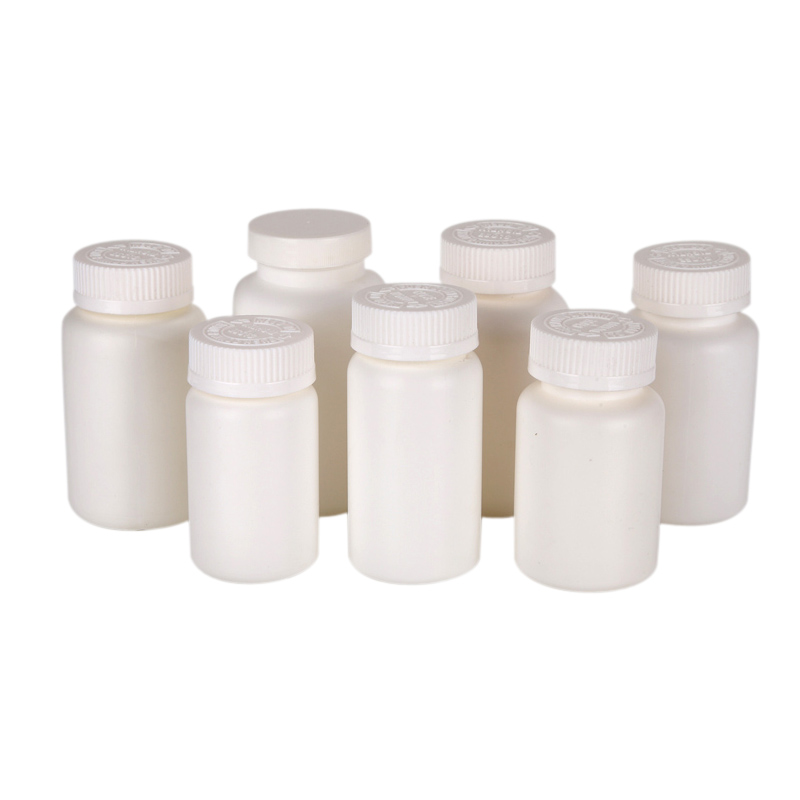 250cc PET塑料补充容器，圆筒白色食品安全塑料PET维生素药瓶